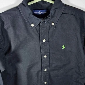POLO RALPH LAUREN KIDS Black Long Sleeve Button Down Shirt - Size Boys 6 - Picture 1 of 10