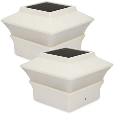 SOLVAO 4x4 Solar Post Cap Lights - Fence Post Solar Lights (2 Pack - Warm White) - Image 1 of 4