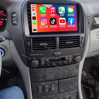 适用于 2001 - 2006 年雷克萨斯 LS430 苹果 Carplay 收音机 Android 13 GPS NAVI SWC 带摄像头 — 第 1/4 张图片