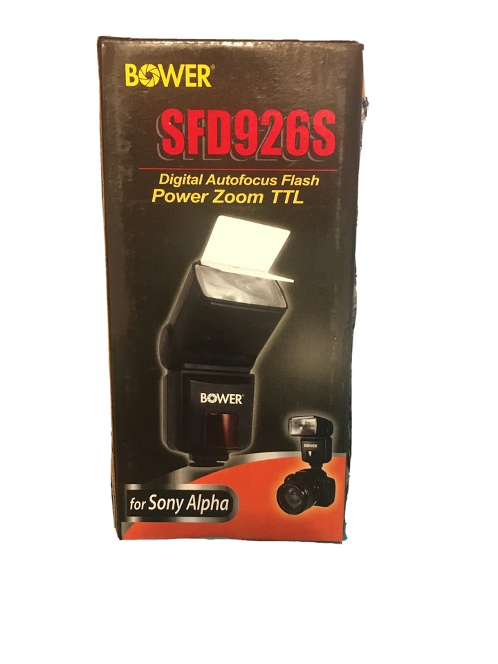 Bower SFD926S Digital Autofocus Flash Power Zoom TTL for Sony Alpha - Image 1 of 3