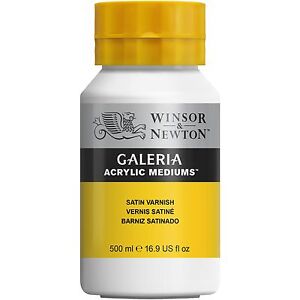 Winsor & Newton Galeria Acrylic Mediums Paint Varnish SATIN, MATT or GLOSS 500ml