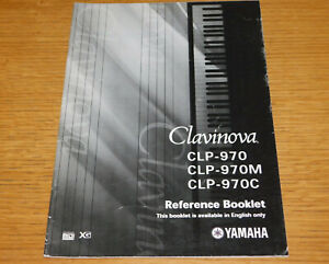 MANUAL booklet KEYBOARD piano YAMAHA CLAVINOVA CLP-970 970M 970C manuel XG MIDI