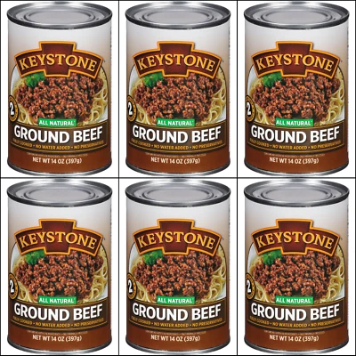 6 Canned- Keystone Ground Beef 14 oz Off-grid Emergency Survival Food Ex 5/2030 - Image 1 of 4
