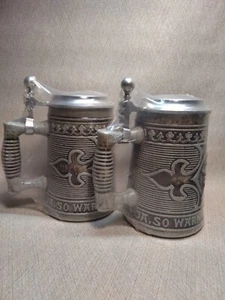 Lot of 2 Vintage Gerz German Beer Stein "Ja, So Warn's Die Alten Ritterslevt" - Picture 1 of 9
