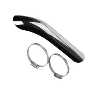 Chrome Curve Exhaust Heat Shield for Harley Honda Kawasaki Suzuki Yamaha VTX - Picture 1 of 3