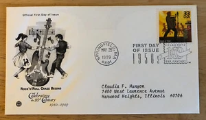 Rock N Roll Craze Begins First Day Of Issue Stamps - Picture 1 of 1