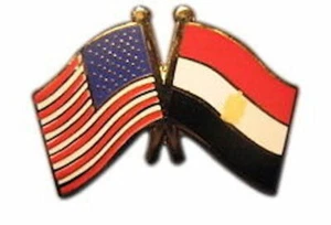 Egypt Friendship with US Flag Lapel Badge Pin - Picture 1 of 1