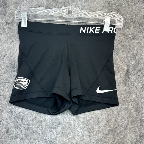 Oregon State Beavers Shorts Womens Small Black White Swoosh Logo Dri Fit Nike Cover