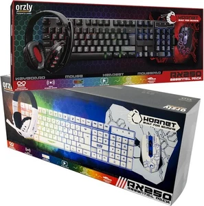 Orzly Gaming Keyboard, Mouse, Headset, Mousepad Peripherals Bundle Packs #R021 - Photo 1/5