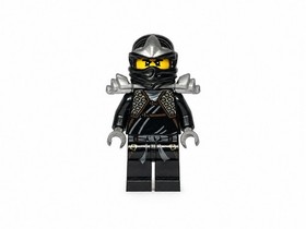 LEGO Ninjago Cole ZX Minifigure 9444 9447 9449 Black Ninja w/ Gold Scythe Weapon