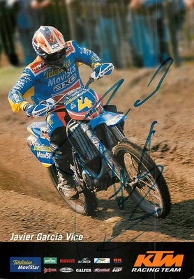 Javier Garcia Vico - Spanischer Motocross-Champion KTM 540 SX Autogrammkarte - Bild 1 von 2