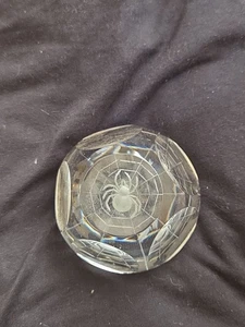 Webb Corbett Spider Faceted Overlay Art Glass Paperweight - Picture 1 of 5