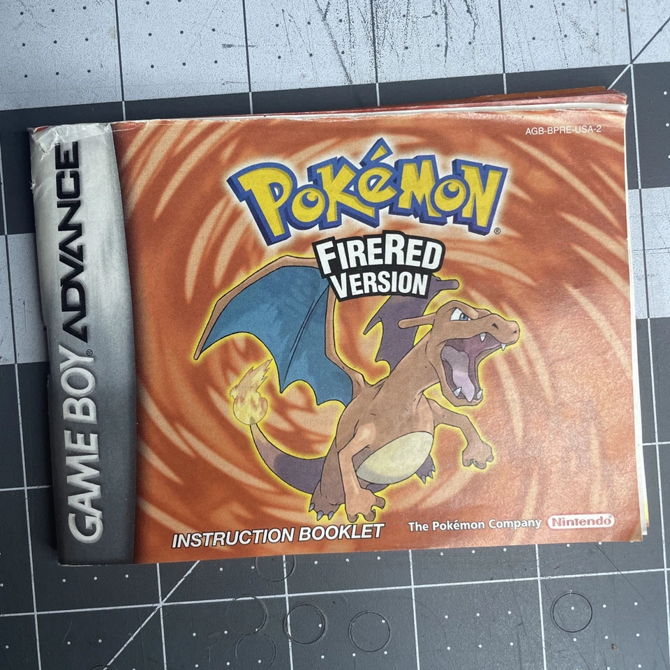 Pokemon Fire Red Version Game Boy Advance Instruction Booklet Manual ONLY - Image 1 of 4