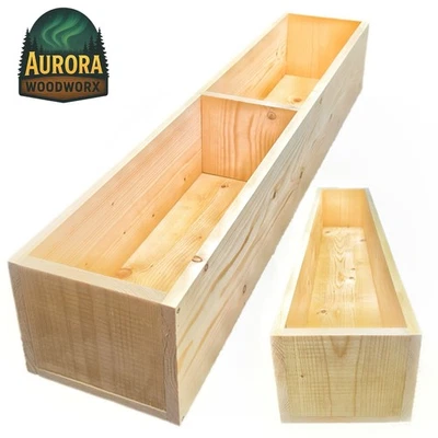 Long Wooden Planter Box Solid Pine Wood Fully Assembled Handmade | Various Size - Image 1 of 4