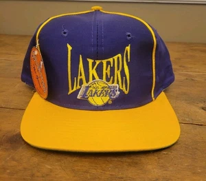 NWT NOS Vintage LOS ANGELES LA LAKERS Collectors Series Snapback Hat - Picture 1 of 8