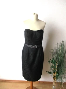 Damen Cocktail Kleid Gr. 36-38 schwarz ärmellos Schulterfrei unterfüttert - Bild 1 von 4