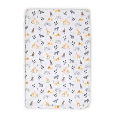 Waterproof Change Mat Cover – Safari Print | 83x55cm | Terry Cotton | Elasticate - image 1 of 4
