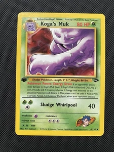 Koga's Muk 1st Edition 026/132 Rare Gym Challenge NM Pokemon Card WOTC - Picture 1 of 2
