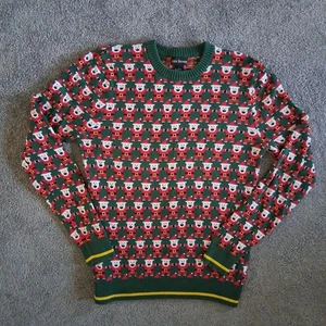 Alex Stevens Ugly Sweater Erwachsene Small Herren Large Weihnachten Santa All Over Print - Bild 1 von 9