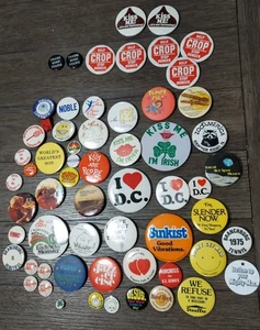 Lote De 60 Botones Publicitarios, Visitantes Y Políticos Raros Y De Colección - Imagen 1 de 14
