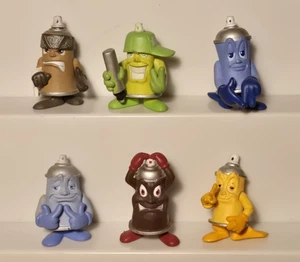 Lot of 6 The CAN CREW Urban Spray Cans Figurine collectible retired 1.5" - Picture 1 of 3