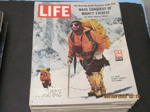 LIFE MAGAZINE 1963 SEPTEMBER 20 US TEAM TOWARDS THE SUMMIT - Picture 1 of 2