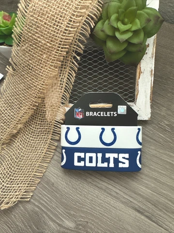 NFL Indianapolis Colts Silicone Wrist band fan bracelet silicone 2 pack Cover