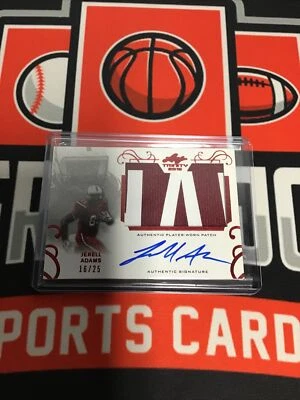 2016 Leaf Trinity Patch Autographs Red #PA-JA1 Jerell Adams MEM Auto /25 - Image 1 of 2