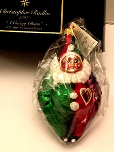 Christopher Radko A CARING CLOWN, 1997 Special AIDS Awareness, nuevo en caja - Imagen 1 de 5