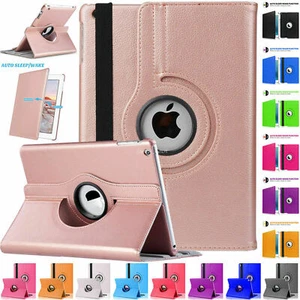 Rotate PU Leather Case for iPad 5/6 iPad 10.2 7/8/9 Gen Air 123 Mini Pro 11/10.5 - Picture 1 of 38