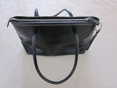 Mujer NANNINI Bolso de Mano Cuero Negro Diseñador Bolso de Hombro Cartera Hecho en Italia  Foto 1 de 4