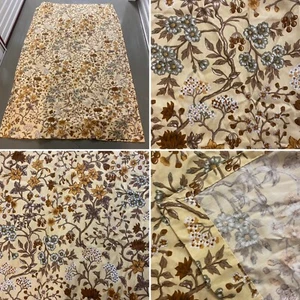 Vintage Paar Gardinen Stoff Blumen Chintz ungefüttert Breite 110 cm Länge 180 cm - Bild 1 von 12