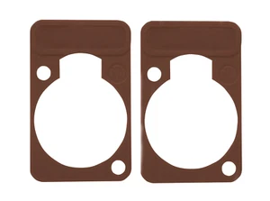 2 Pk Neutrik DSS-1-Brown D-Series Lettering & ID Plate for XLR Panel Connectors - Picture 1 of 1