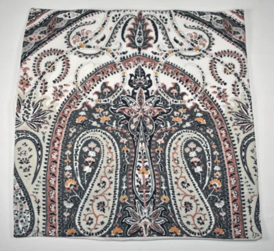 Pottery Barn Riya Paisley Floral Euro Pillow Sham Multicolor Organic Cotton VGUC - Image 1 of 4