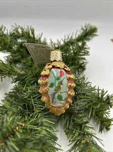 Old World Christmas Hummingbird On Pinecone  Ornament INSIDE ART 2001 NOS - Picture 1 of 3