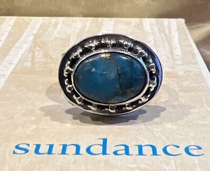 NWT Sundance Catalog Silver Turquoise “World Apart Ring” size 6 $168 - Picture 1 of 5