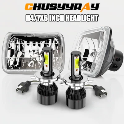 Faros LED H4 Hi-Lo para camioneta Toyota Tacoma 4Runner 2 piezas 5x7" 7x6 pulgadas Foto 1 de 4