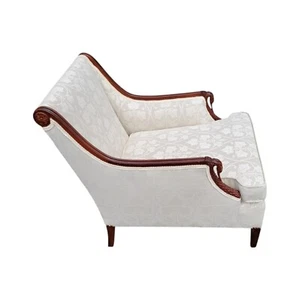 1940s Mahogany Club Chair Large Lounge Armchair Living Room New Upholstery - Picture 1 of 16