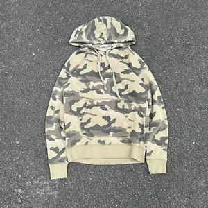 Sudadera con capucha vintage años 2000 holgada cuadrada verde camuflaje American Eagle  - Imagen 1 de 5