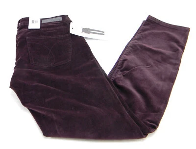 Calça jeans feminina Calvin Klein Ultimate skinny veludo tamanho 6 x 32 ameixa - Imagem 1 de 4