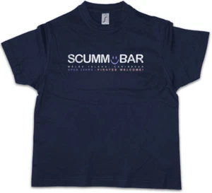 SCUMM BAR Kids Boys T-Shirt Escape The Secret Of Monkey Island Game Retro Logo - Picture 1 of 1