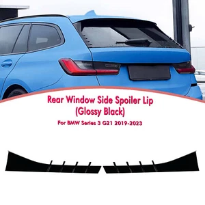 Gloss Black Rear Window Side Spoiler Lip Trim For BMW 3 Series G21 2019-2024 KA - Picture 1 of 12