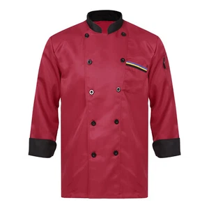 Unisex Women Men Kitchen Chef Coat Cook Jacket Restaurant Workwear Uniform Shirt - Picture 1 of 29