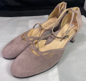 Taryn Rose Purple Suede Heels Size 37.5 - Picture 1 of 13