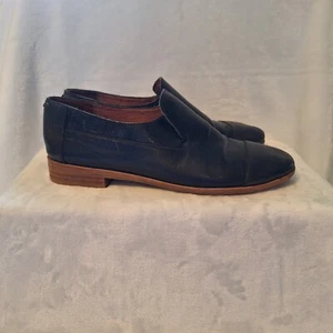 Jeffrey Campbell Penny Loafers Leather Shoes Slip On Black Women's Size 7 US - Picture 1 of 10