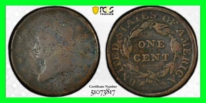 1809 1C, BN Large Cent Classic Head KEY DATE Graded PCGS Original - AG Details  - Bild 1 von 6