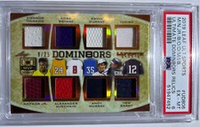 2019 Leaf Ult Sports Ultimate Domin8ors KOBE BRYANT, TOM BRADY NEYMAR /25 PSA 6