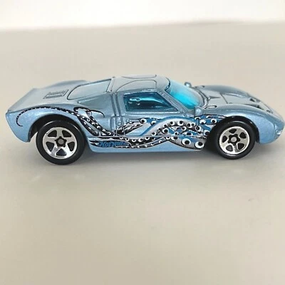Hot Wheels FORD GT-40 Car 1:64 Mattel Light Blue Octopus Graphic Vintage 1999 Foto 1 de 4