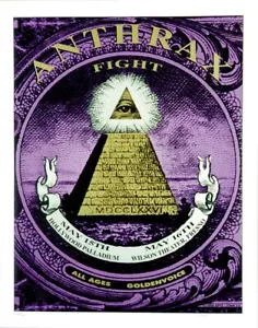 Póster de concierto Anthrax FIGHT Halpern 1994 Judas Priest Silkscrn firmado por Getz como nuevo - Imagen 1 de 1