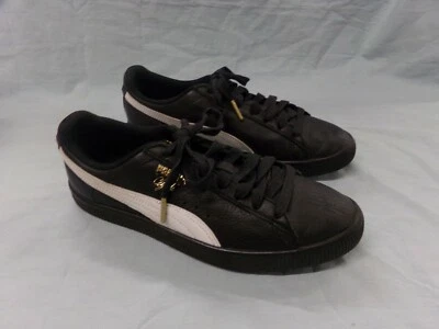 Puma Clyde Black with White Stripe Women's Size 6 Sneakers Shoes - Image 1 of 4